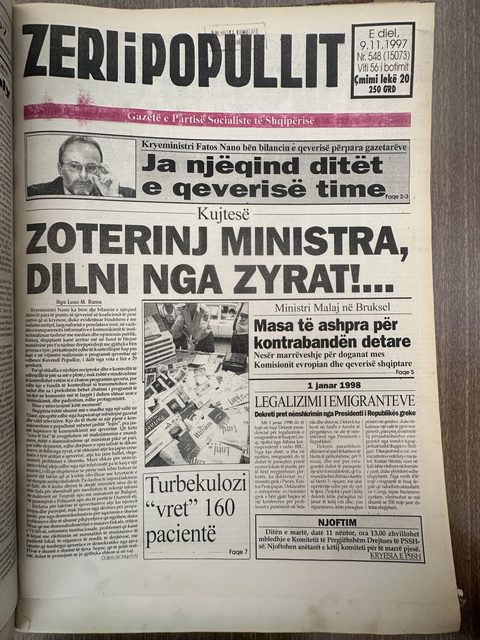 Zëri i Popullit 1997-11-09